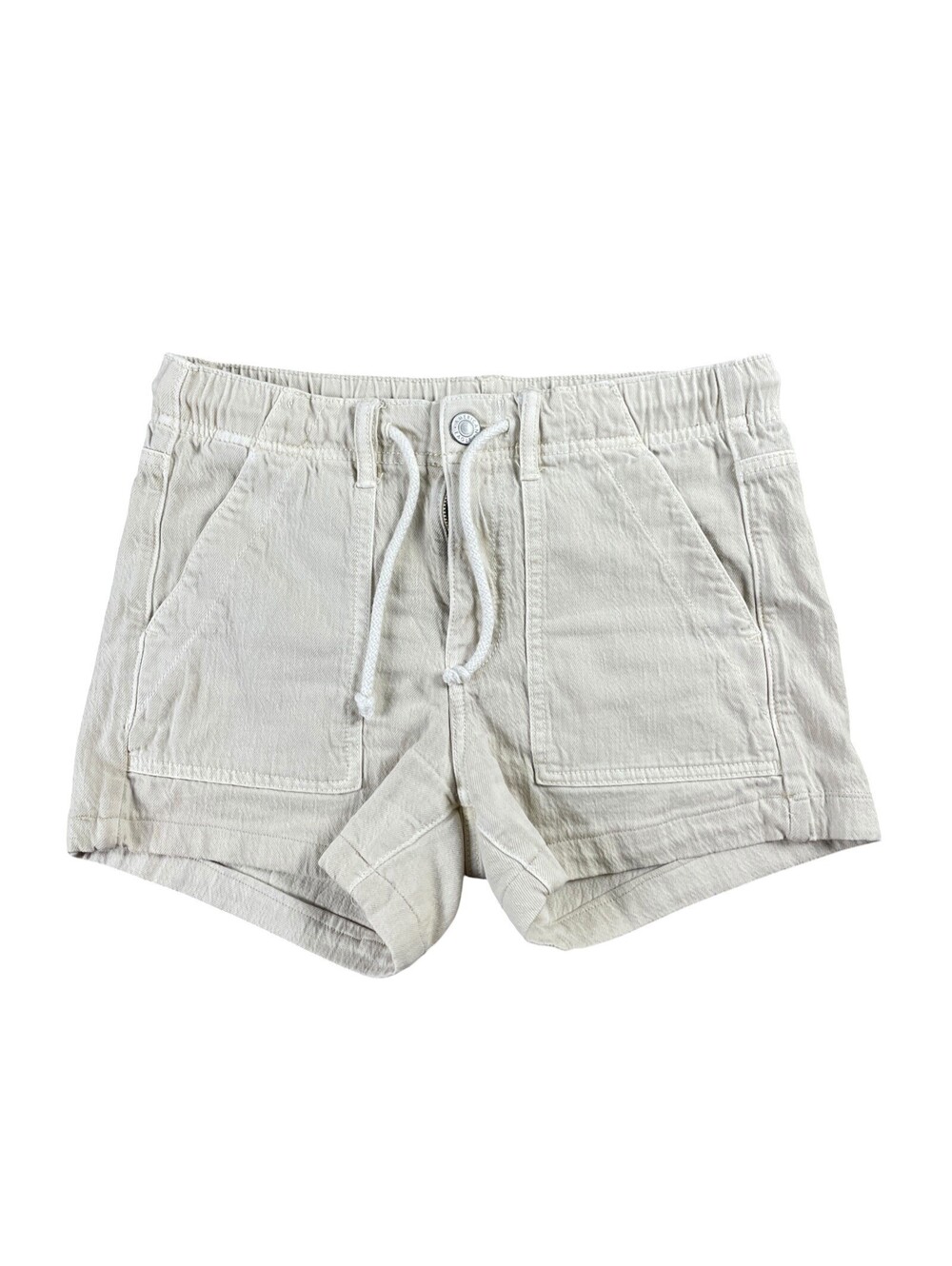 Women's 2 American Eagle High Rise Drawstring Shorts - Beige Stretch
